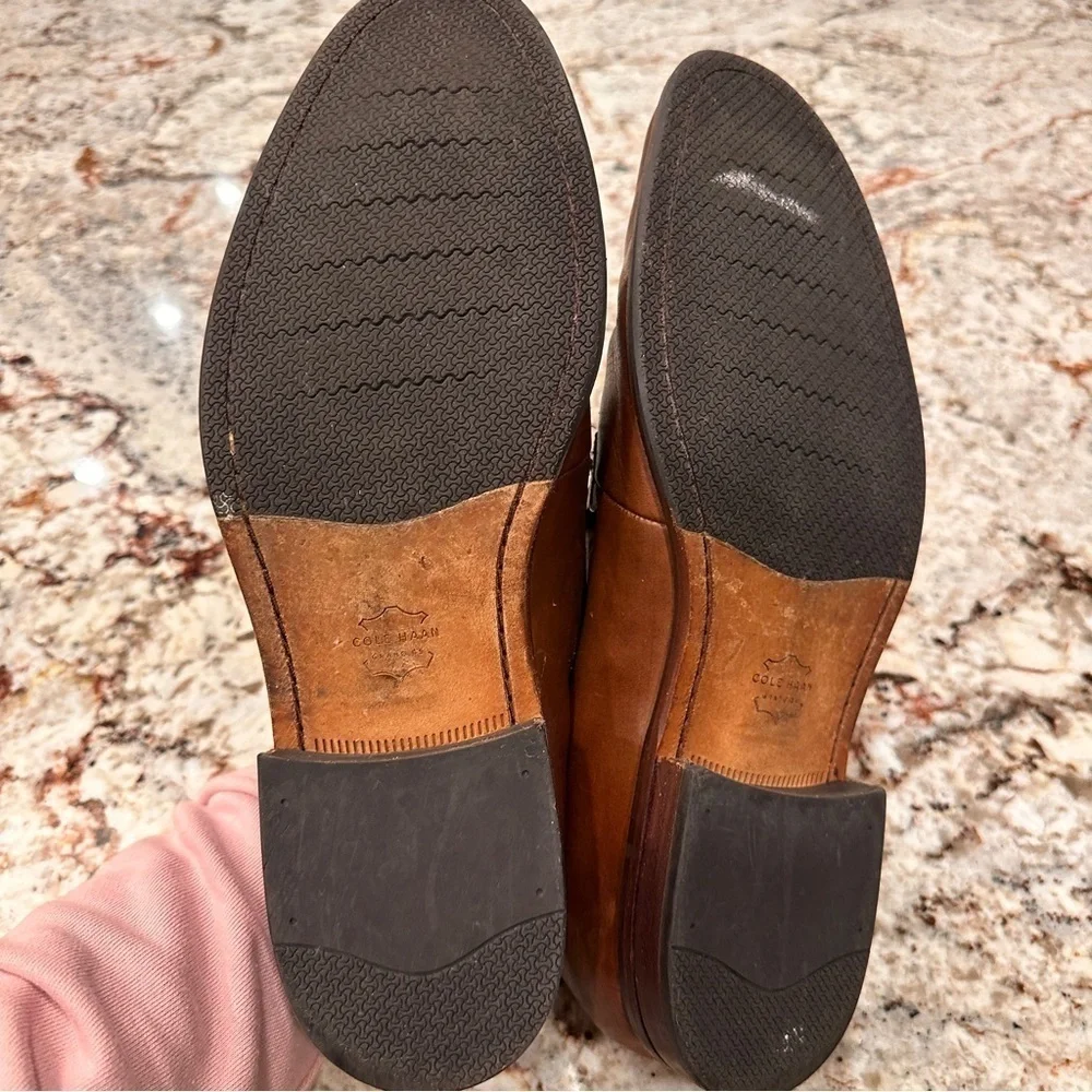 Cole Haan Classic Brown Leather Sawyer  plain Men's dress Oxford Shoes size 14